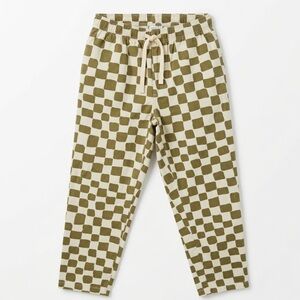 Urban Outfitters Men’s Khaki Checkerboard Print Beach Jogger Pants